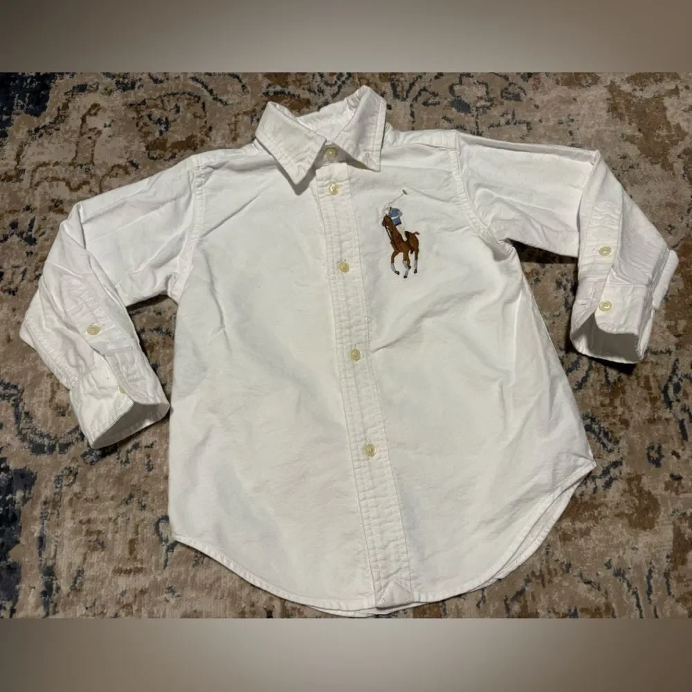 Big Pony Cotton Oxford Shirt Ralph Lauren Boys size 3